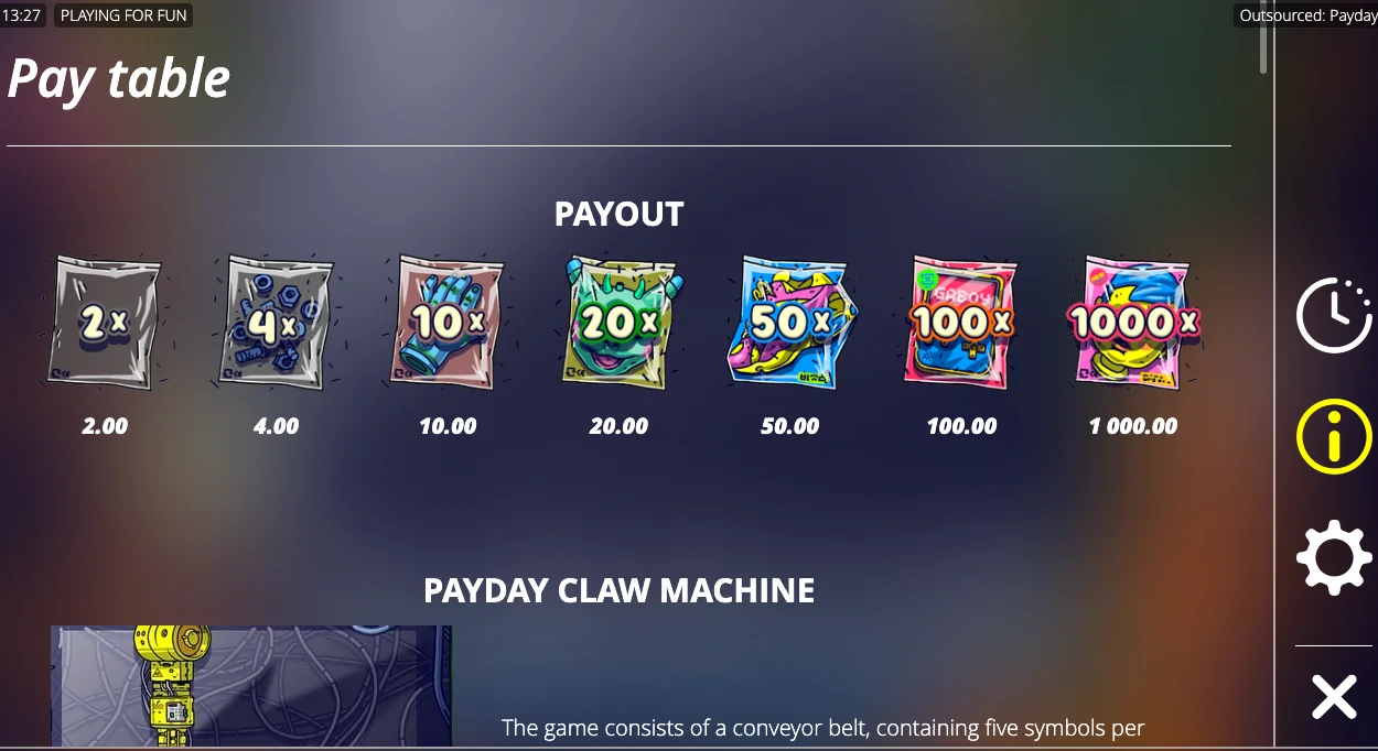 Outsourced: Payday Slot Mobile - Play Nolimit City Corporate Claw Machine on iOS and Android